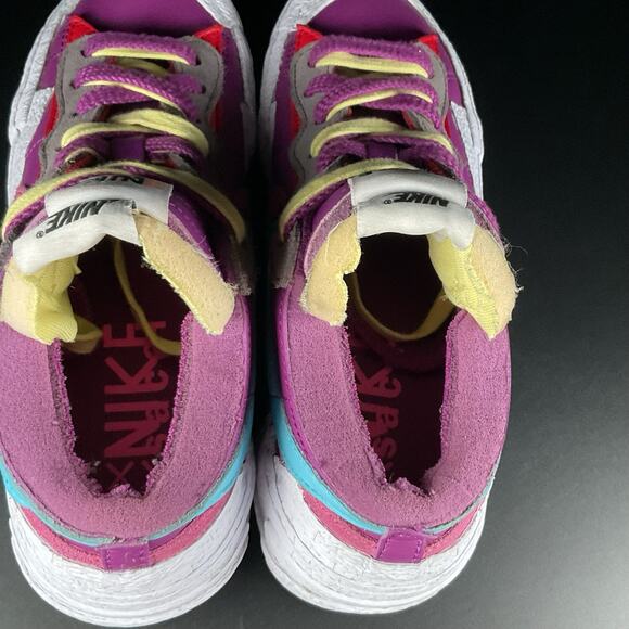 Men’s 6.5 Women’s 8 Nike Blazer Low Sacai Kaws Purple Dusk Casual Sneakers Shoes - Picture 8 of 9